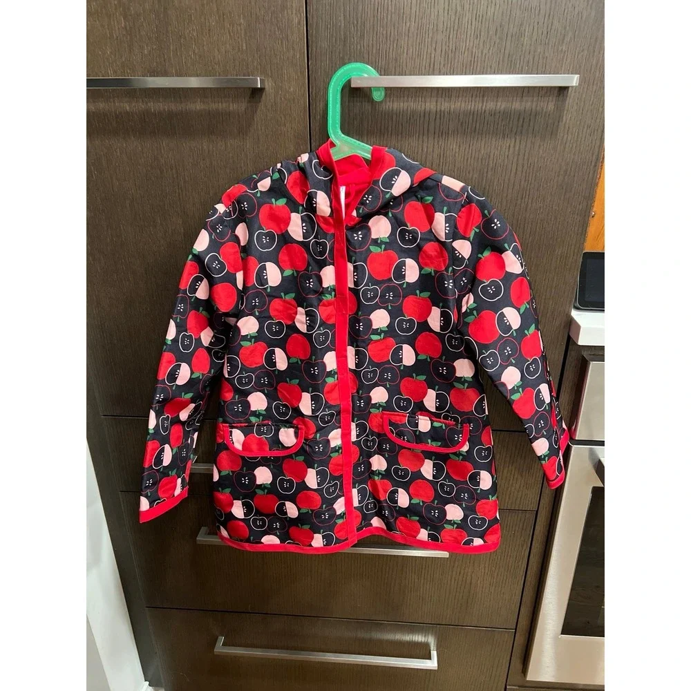 Gymboree Apple fall‎ raincoat girls size 5-6